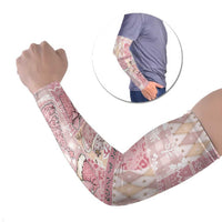 Braille Christmas Arm Sleeves Tis The Season Patchwork Style - Wonder Print Shop