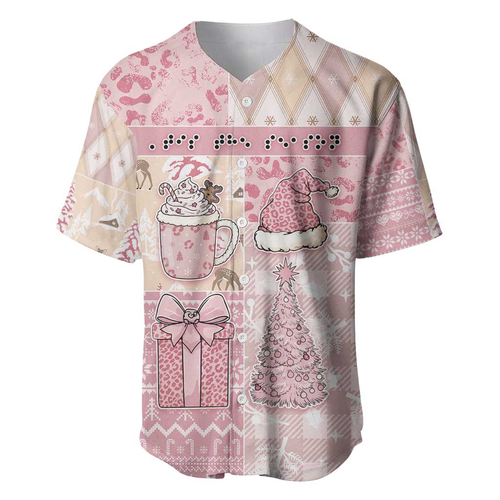 Braille Christmas Baseball Jersey Tis The Season Patchwork Style - Wonder Print Shop