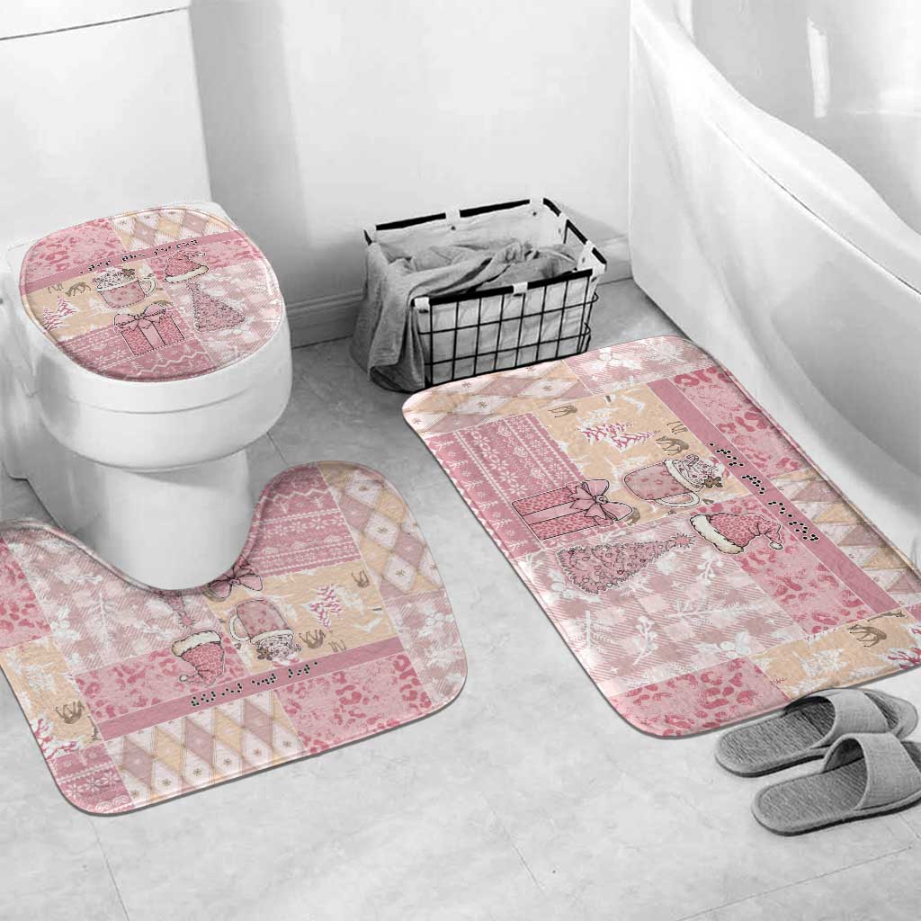 Braille Christmas Bathroom Set Tis The Season Patchwork Style - Wonder Print Shop