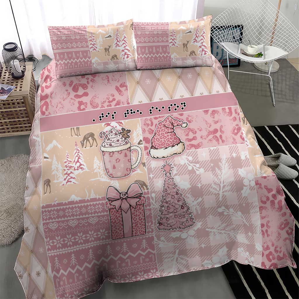 Braille Christmas Bedding Set Tis The Season Patchwork Style - Wonder Print Shop