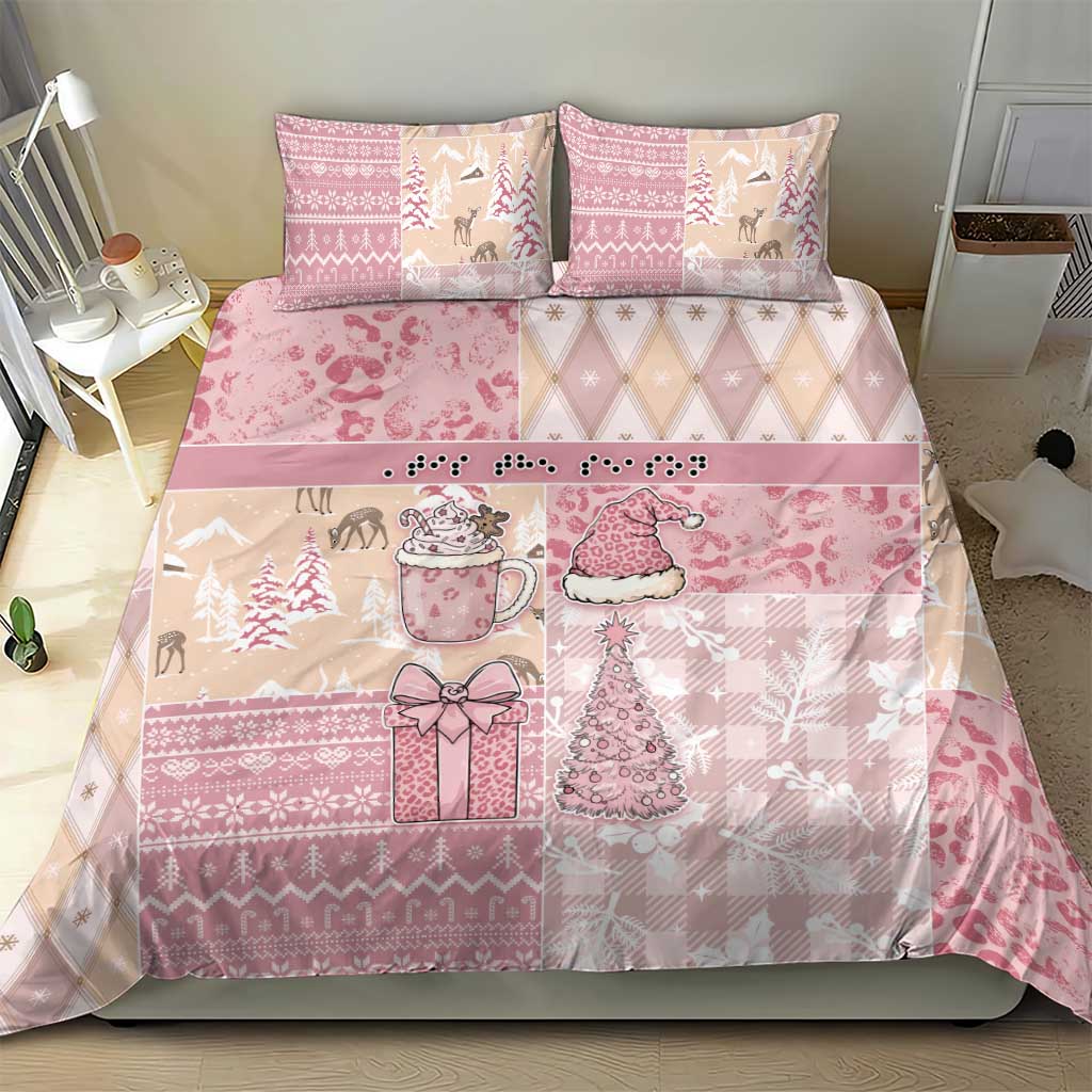 Braille Christmas Bedding Set Tis The Season Patchwork Style - Wonder Print Shop