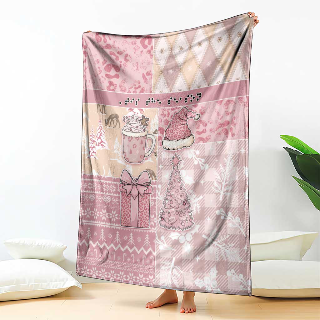 Braille Christmas Blanket Tis The Season Patchwork Style - Wonder Print Shop