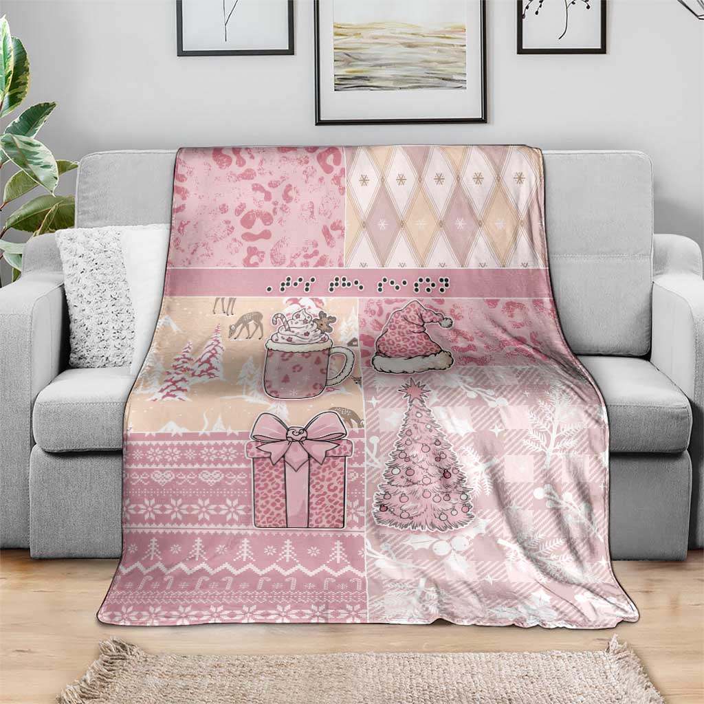 Braille Christmas Blanket Tis The Season Patchwork Style - Wonder Print Shop