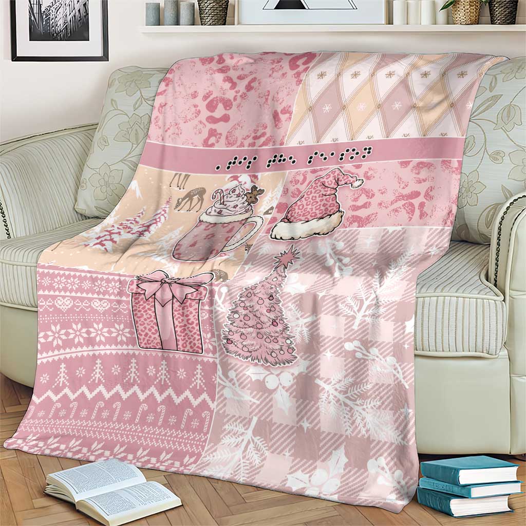 Braille Christmas Blanket Tis The Season Patchwork Style - Wonder Print Shop