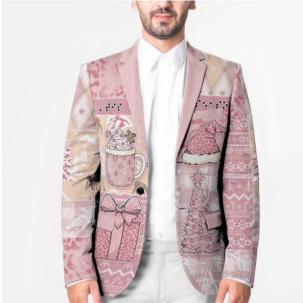 Braille Christmas Blazer Tis The Season Patchwork Style - Wonder Print Shop