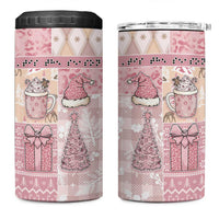 Braille Christmas 4 in 1 Can Cooler Tumbler Tis The Season Patchwork Style - Wonder Print Shop