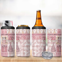 Braille Christmas 4 in 1 Can Cooler Tumbler Tis The Season Patchwork Style - Wonder Print Shop