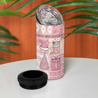 Braille Christmas 4 in 1 Can Cooler Tumbler Tis The Season Patchwork Style - Wonder Print Shop