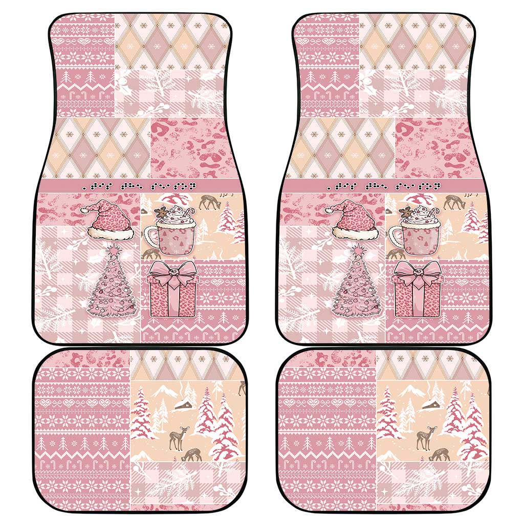 Braille Christmas Car Mats Tis The Season Patchwork Style - Wonder Print Shop