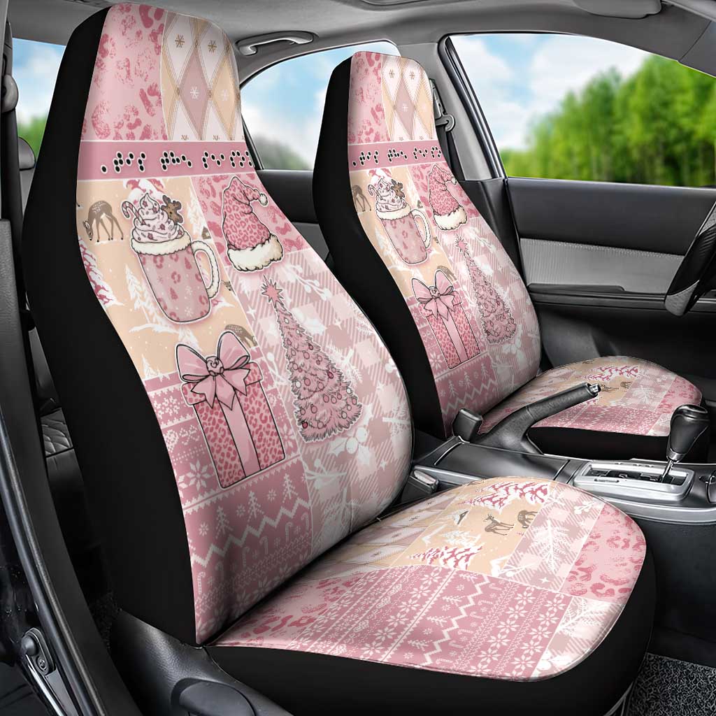 Braille Christmas Car Seat Cover Tis The Season Patchwork Style - Wonder Print Shop