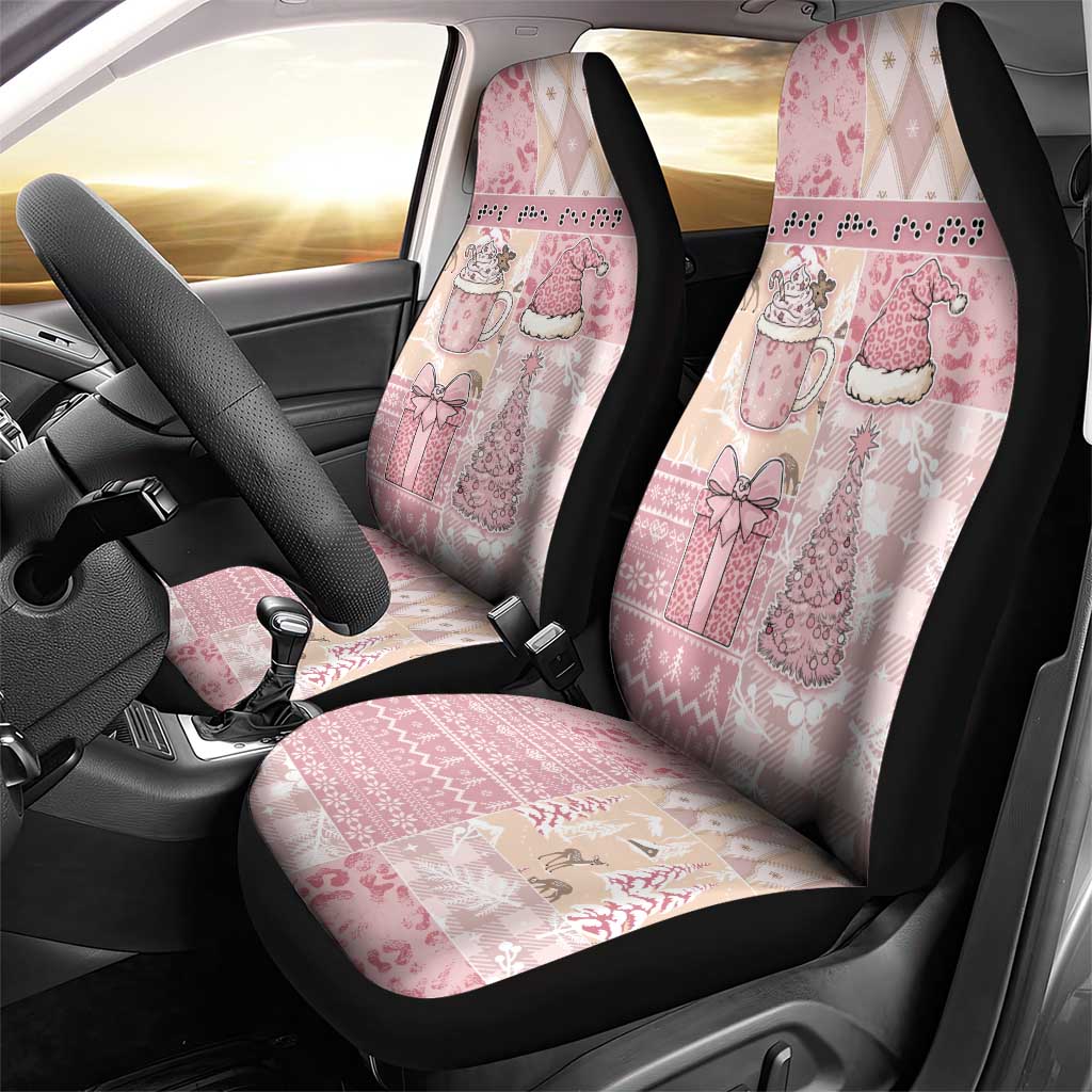 Braille Christmas Car Seat Cover Tis The Season Patchwork Style - Wonder Print Shop