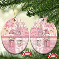 Braille Christmas Ceramic Ornament Tis The Season Patchwork Style - Wonder Print Shop