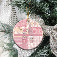 Braille Christmas Ceramic Ornament Tis The Season Patchwork Style - Wonder Print Shop