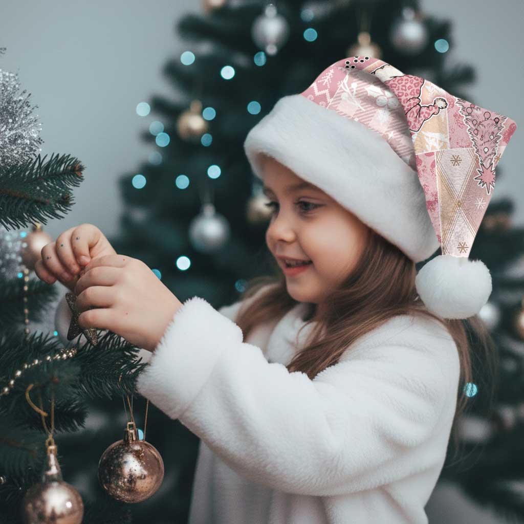 Braille Christmas Santa Hat Tis The Season Patchwork Style - Wonder Print Shop