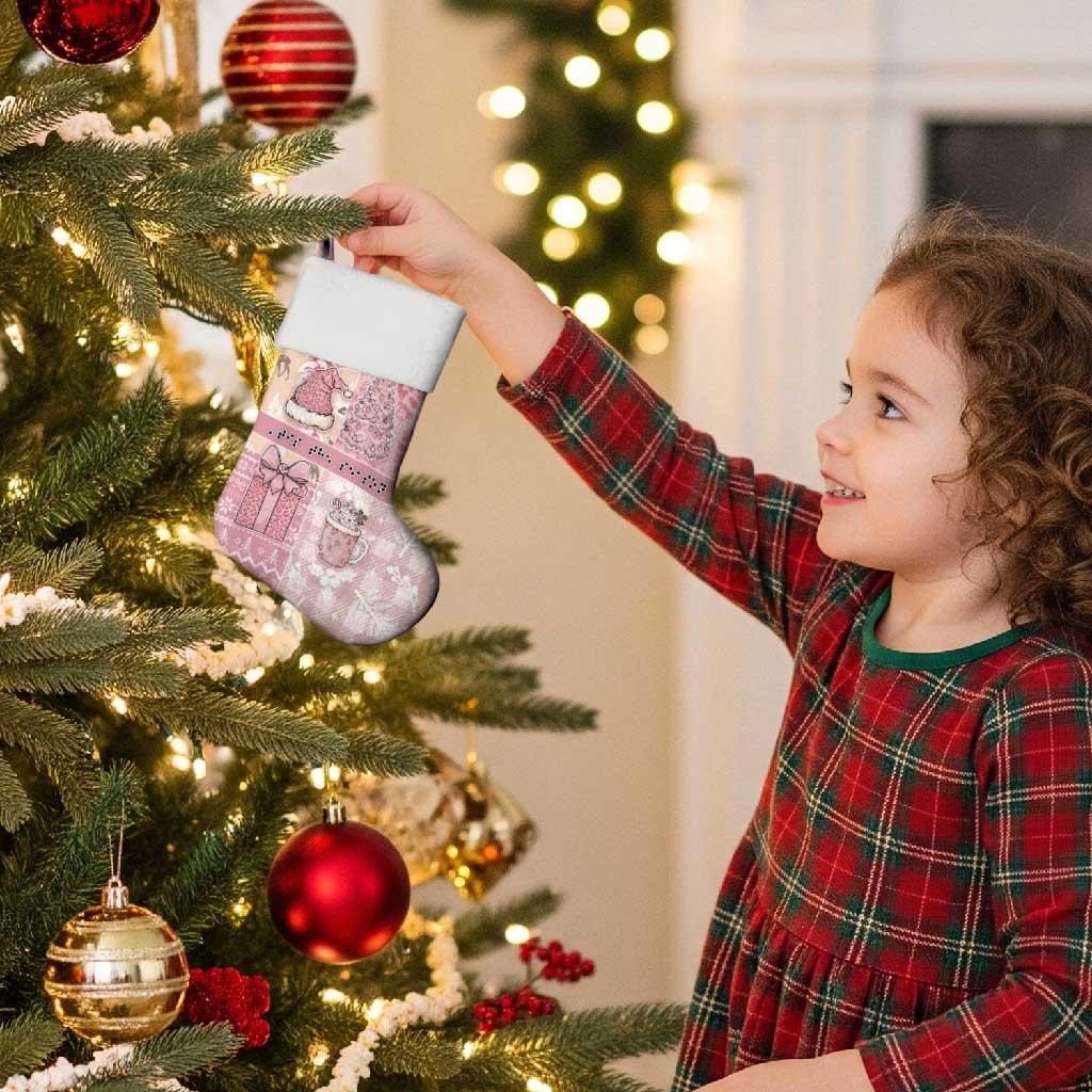 Braille Christmas Stocking Tis The Season Patchwork Style - Wonder Print Shop