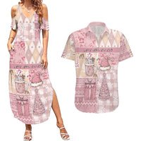 Braille Christmas Couples Matching Summer Maxi Dress and Hawaiian Shirt Tis The Season Patchwork Style - Wonder Print Shop