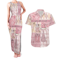 Braille Christmas Couples Matching Tank Maxi Dress and Hawaiian Shirt Tis The Season Patchwork Style - Wonder Print Shop