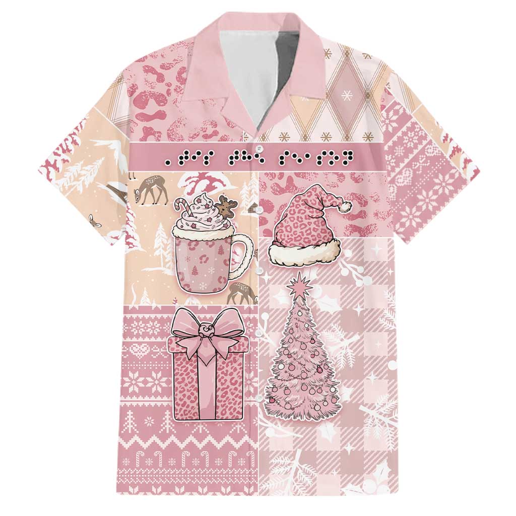 Braille Christmas Family Matching Long Sleeve Bodycon Dress and Hawaiian Shirt Tis The Season Patchwork Style - Wonder Print Shop
