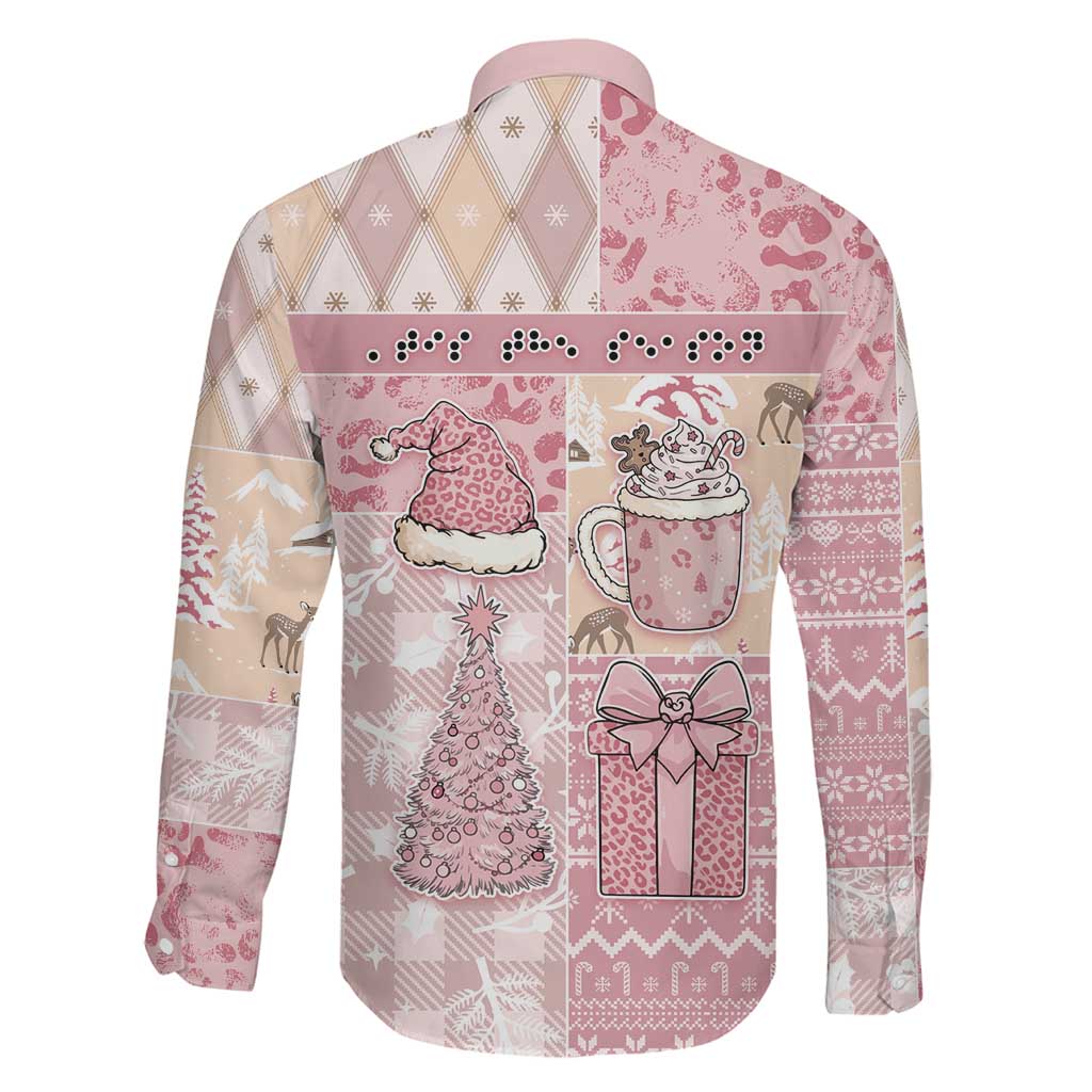 Braille Christmas Family Matching Long Sleeve Bodycon Dress and Hawaiian Shirt Tis The Season Patchwork Style - Wonder Print Shop