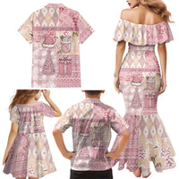 Braille Christmas Family Matching Mermaid Dress and Hawaiian Shirt Tis The Season Patchwork Style - Wonder Print Shop