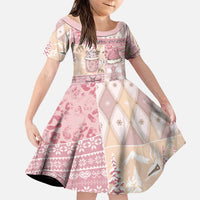 Braille Christmas Family Matching Off Shoulder Maxi Dress and Hawaiian Shirt Tis The Season Patchwork Style - Wonder Print Shop