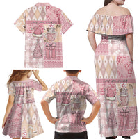 Braille Christmas Family Matching Off Shoulder Maxi Dress and Hawaiian Shirt Tis The Season Patchwork Style - Wonder Print Shop