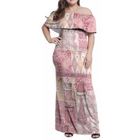 Braille Christmas Family Matching Off Shoulder Maxi Dress and Hawaiian Shirt Tis The Season Patchwork Style - Wonder Print Shop