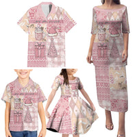 Braille Christmas Family Matching Puletasi and Hawaiian Shirt Tis The Season Patchwork Style - Wonder Print Shop