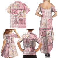 Braille Christmas Family Matching Summer Maxi Dress and Hawaiian Shirt Tis The Season Patchwork Style - Wonder Print Shop