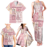 Braille Christmas Family Matching Tank Maxi Dress and Hawaiian Shirt Tis The Season Patchwork Style - Wonder Print Shop