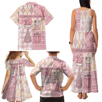Braille Christmas Family Matching Tank Maxi Dress and Hawaiian Shirt Tis The Season Patchwork Style - Wonder Print Shop