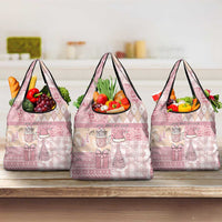 Braille Christmas Grocery Bag Tis The Season Patchwork Style - Wonder Print Shop