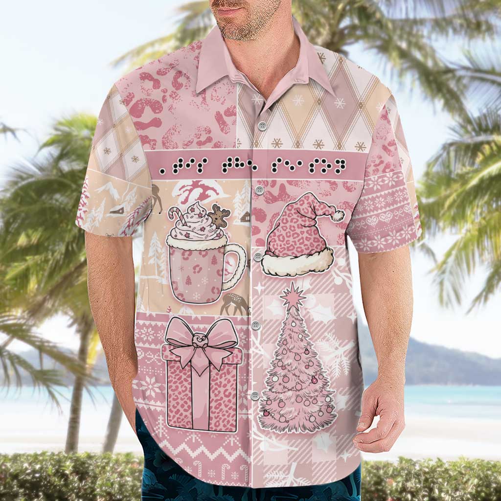 Braille Christmas Hawaiian Shirt Tis The Season Patchwork Style - Wonder Print Shop