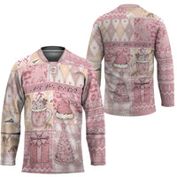 Braille Christmas Hockey Jersey Tis The Season Patchwork Style - Wonder Print Shop