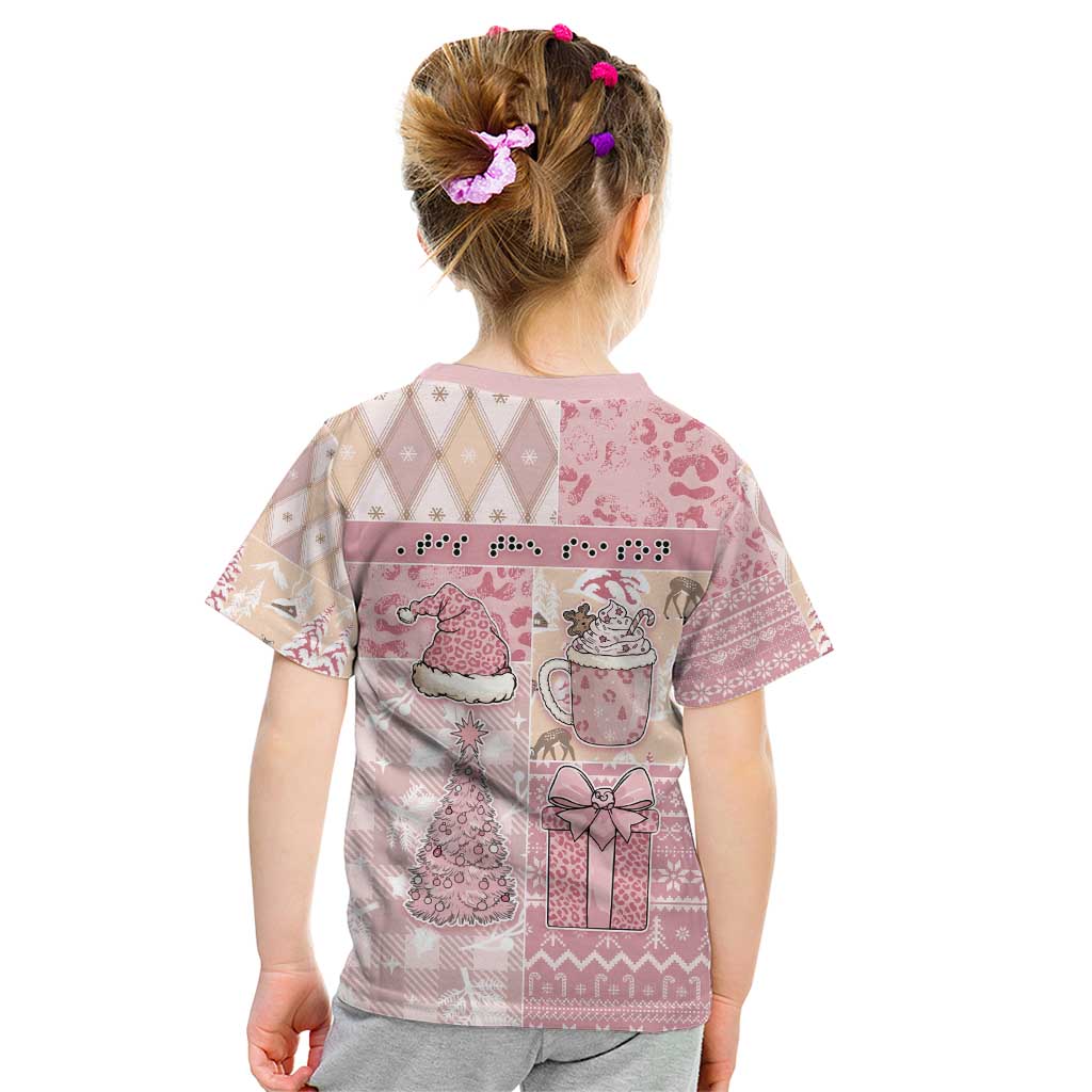 Braille Christmas Kid T Shirt Tis The Season Patchwork Style - Wonder Print Shop