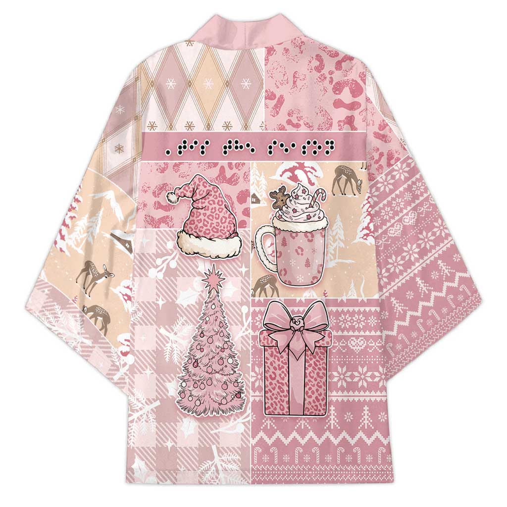 Braille Christmas Kimono Tis The Season Patchwork Style - Wonder Print Shop