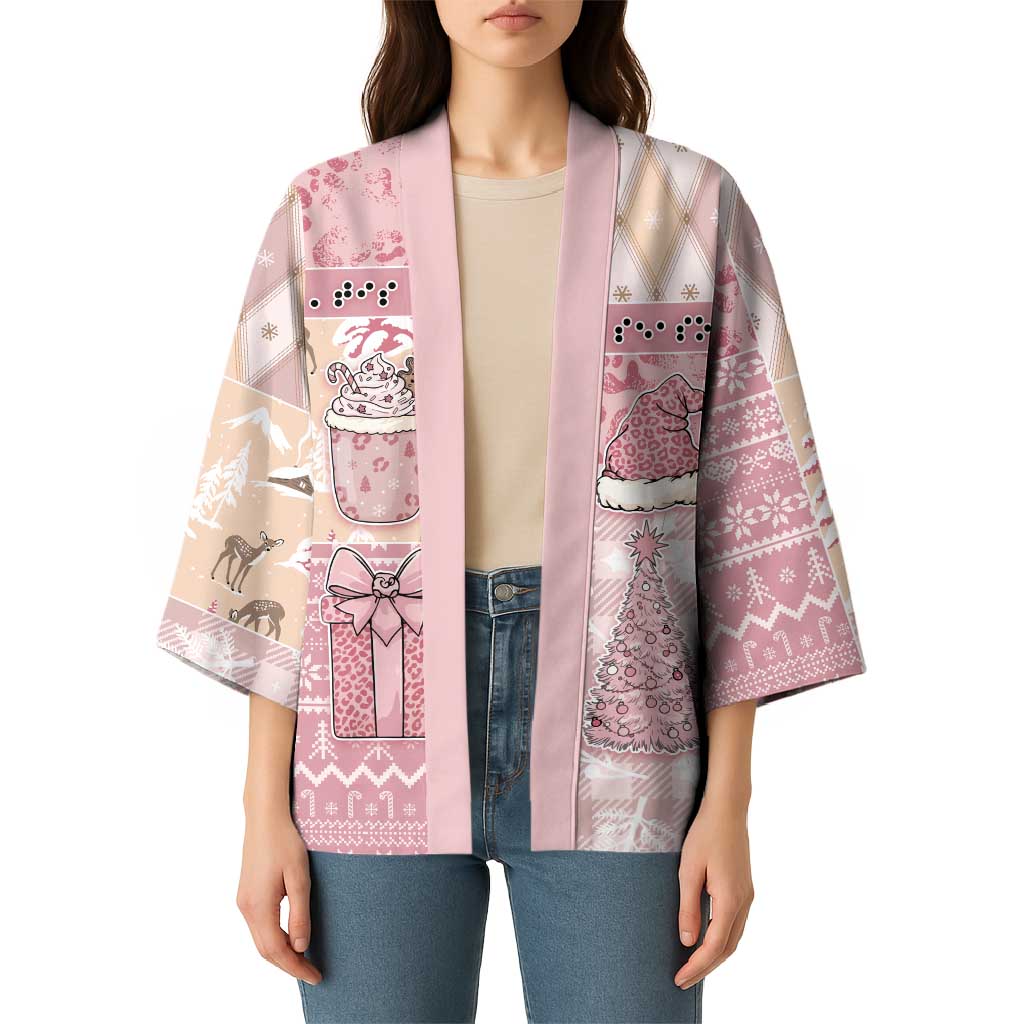 Braille Christmas Kimono Tis The Season Patchwork Style - Wonder Print Shop