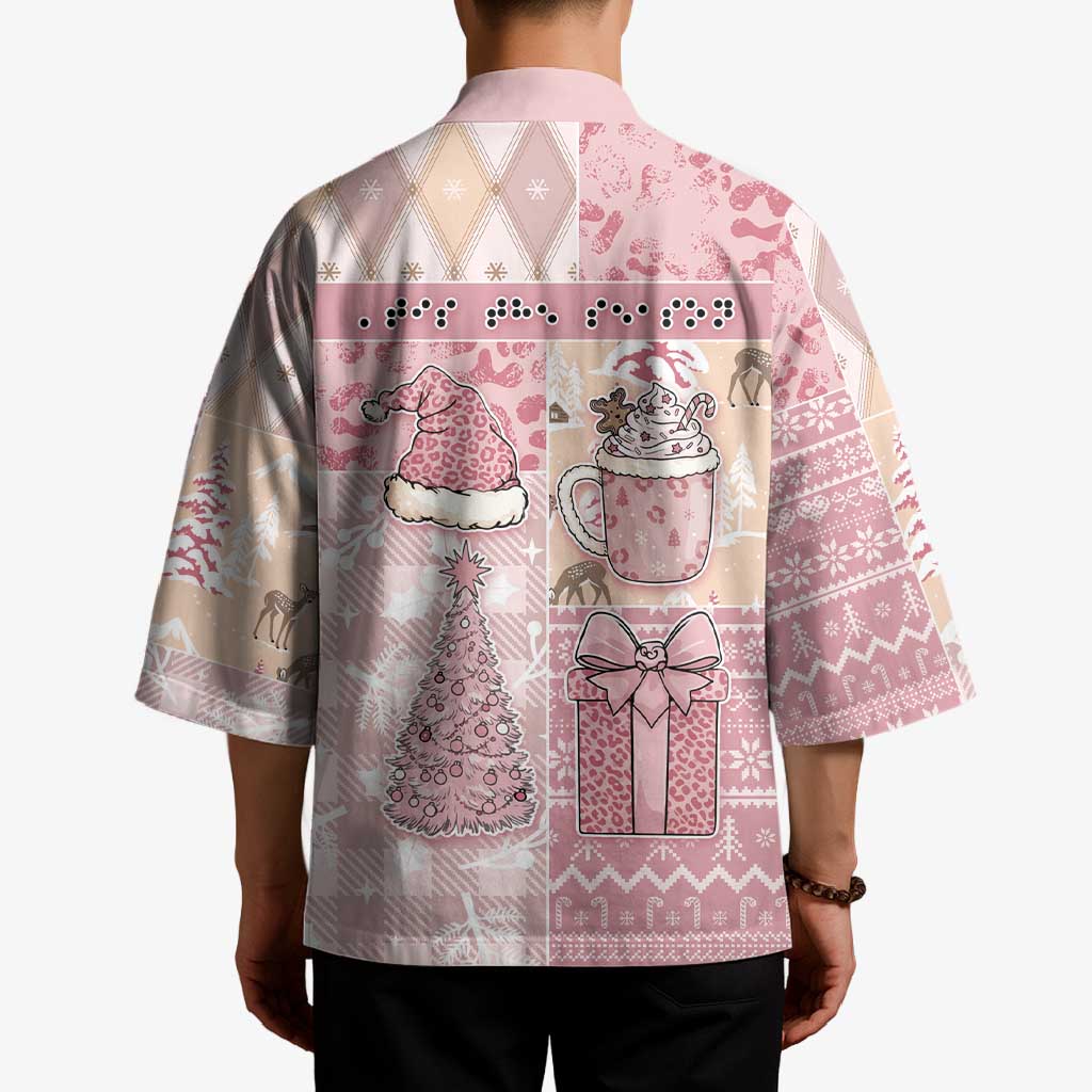 Braille Christmas Kimono Tis The Season Patchwork Style - Wonder Print Shop