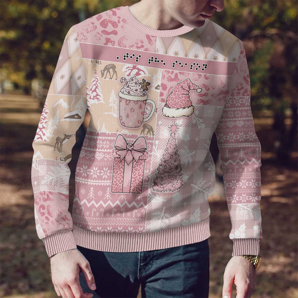 Braille Christmas Ugly Christmas Sweater Tis The Season Patchwork Style - Wonder Print Shop