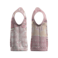 Braille Christmas Knitted V-Neck Vest Tis The Season Patchwork Style - Wonder Print Shop