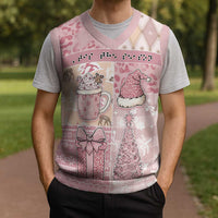 Braille Christmas Knitted V-Neck Vest Tis The Season Patchwork Style - Wonder Print Shop