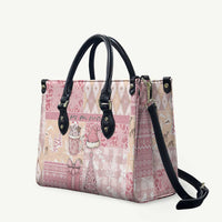 Braille Christmas Leather Bag Tis The Season Patchwork Style - Wonder Print Shop