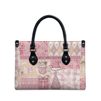Braille Christmas Leather Bag Tis The Season Patchwork Style - Wonder Print Shop