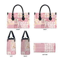 Braille Christmas Leather Bag Tis The Season Patchwork Style - Wonder Print Shop