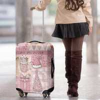 Braille Christmas Luggage Cover Tis The Season Patchwork Style - Wonder Print Shop