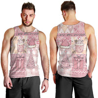 Braille Christmas Men Tank Top Tis The Season Patchwork Style - Wonder Print Shop