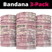 Braille Christmas Neck Gaiter Tis The Season Patchwork Style - Wonder Print Shop