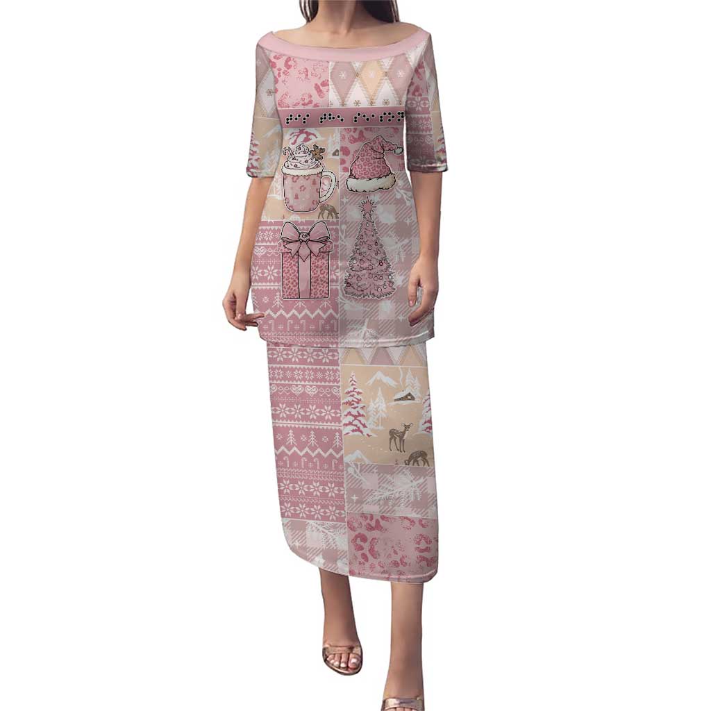 Braille Christmas Puletasi Tis The Season Patchwork Style - Wonder Print Shop