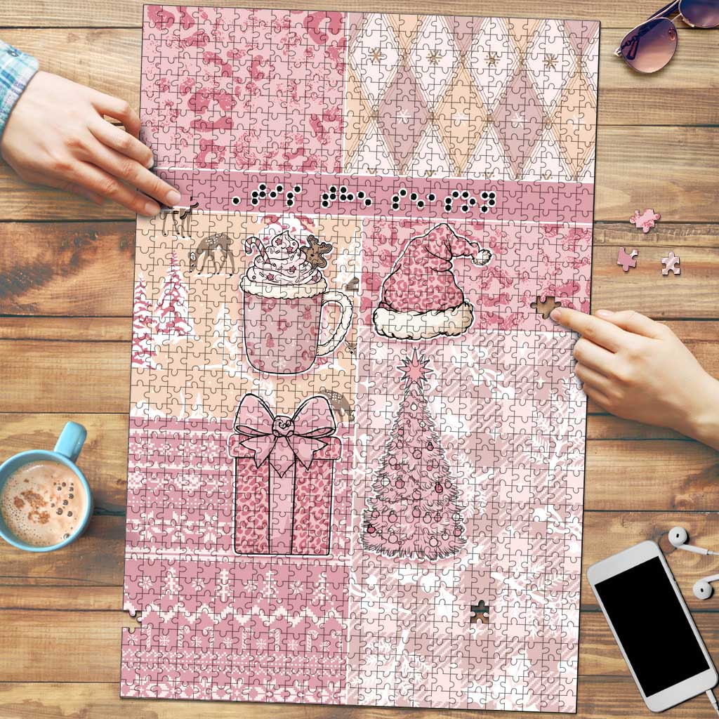 Braille Christmas Puzzle Tis The Season Patchwork Style - Wonder Print Shop