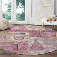 Braille Christmas Round Carpet Tis The Season Patchwork Style - Wonder Print Shop